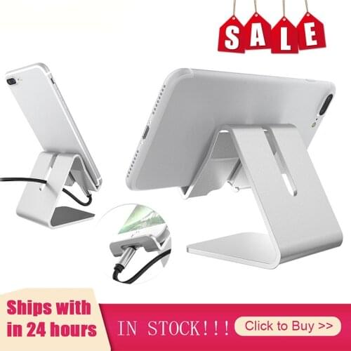 Simple Design Metal Smart Phone Bracket Desktop Stand Non-slip No Magnetical Cell Phone Holder For iPhone Samsung Xiaomi Huawei