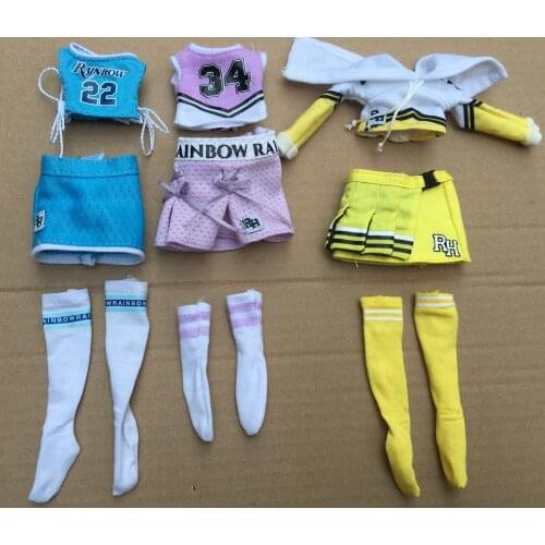 Rainbow With Real Eyelash Doll Head Multi-Joints Movable Doll Yoga Body Toy Figures Fashion Doll Clothes Jacket Dresses Socks