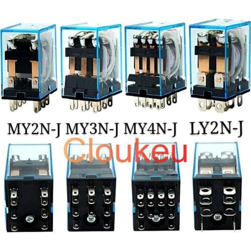 Relay MY2N-J MY3N MY4N LY2N LY3N LY4N MY2N-GS MY4N AC DC6V 12V 24V 110V 220V 380V 8pin 11pin 14pin