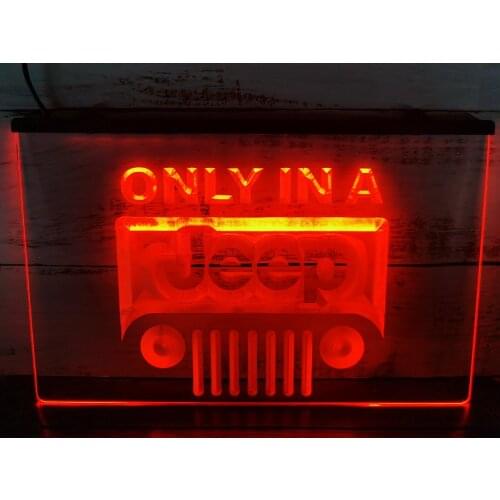 D134 Only In A Jeep Led Neon Light Sign