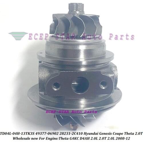 Turbo Cartridge CHRA Core TD04L 49377-06902 28231-2C410 282312C410 4937706902 For Hyundai Genesis Coupe 2.0L Theta G4KC D4AH 08