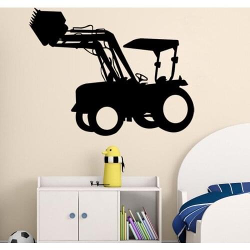 Art Forklift Vinyl Wall Decals Boys Bedroom Decor Vehicle Removable Wall Stickers Custom Color Available Art Mural Decal ZA376