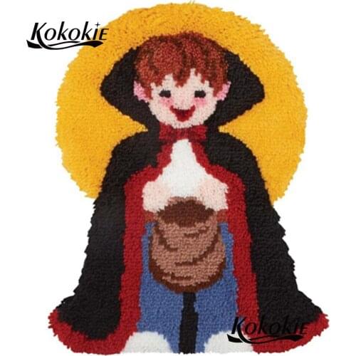 Diy latch hook kits rug printed canvas Halloween 3d rug carpet accessories carpet embroidery Foamiran for crafts knooppakket