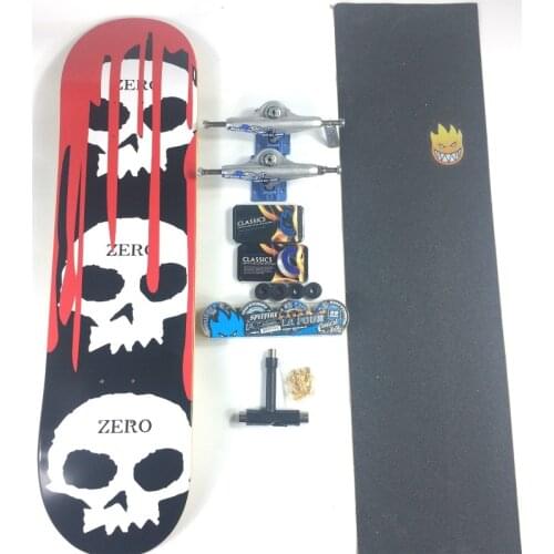 Zero Double Tilt Skateboard 7 Layers Canadian Maple Premium Complete Including Accessories7.75/7/8/8.0/8.125/8.25/8.375/8.5 Inch