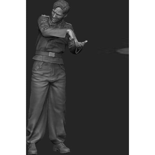 1/35 tank soldier joking, Resin Model Soldier, GK, World War II military theme, Unassembled and unpainted kit
