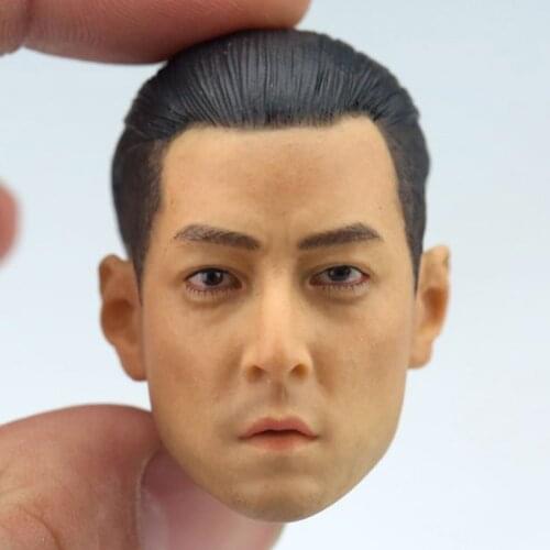 1/6 Scale Daniel Wu Head Sculpt Eavesdropping Male Soldier Head Carving Fit for HT Body Model Action Figure