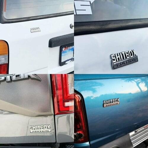 1pcs Car Sticker Badges Car Chrome SHITBOX EDITION Silver Black Brand New