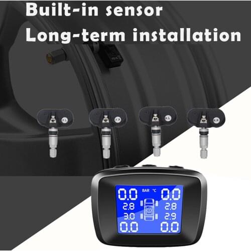 1PC TPMS LCD Display car diagnostic Tire Pressure Monitoring System diagnostic tool with 4pcs External Sensors Wireless TPMS
