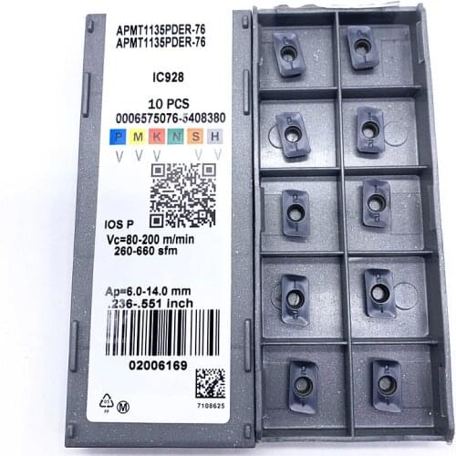 10Pcs APMT1135PDER 76 IC928 APMT1135 Carbide Insert Turning Tool Turning Milling Cutter CNC Cutting Tool Slot Cutting