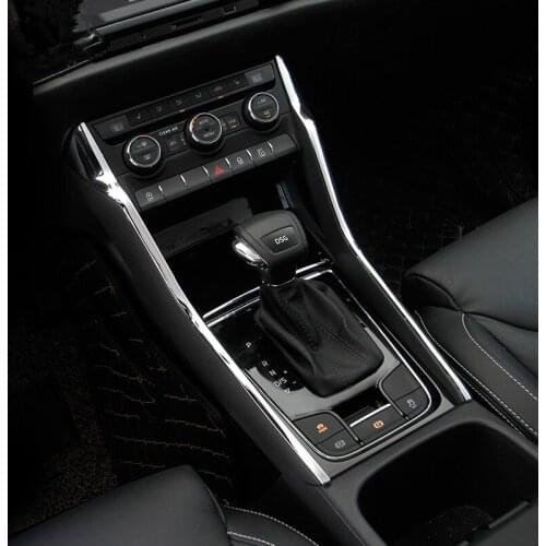 2pcs Car Center Console Gear Panel Side Cover Moulding Trim Sticker for Skoda Kodiaq 2017 2018 2019 Styling Accessories