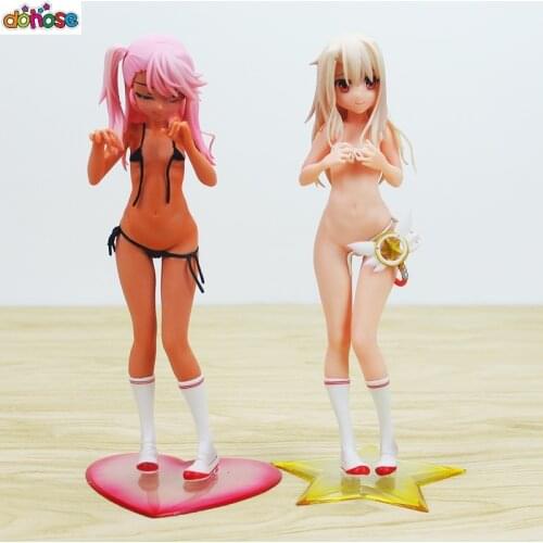 Anime Fate/kaleid liner Prisma Illya Illyasviel Von Einzbern / Chloe Von Einzbern 1/7 Sexy PVC Action Figure Model Kids Toy