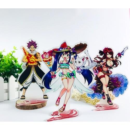 Anime Fairy Tail Acrylic Stand Model Toys Laser Figure Decoration Action Collectible Toy