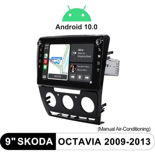 Android 10 Car Radio 9 Inch Head Unit Central Multimedia Video Player 4G Auto Stereo GPS DVR Camera For Skoda Octavia 2009-2013