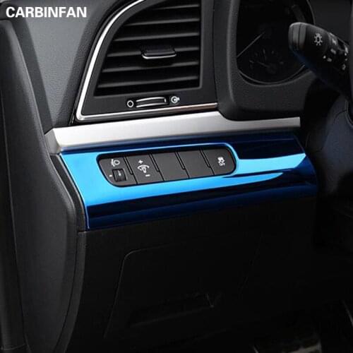 Car styling Interior Off Buttons Cover Decoration Headlight switch Frame cover trim Stickers For Hyundai Elantra 2016 2017