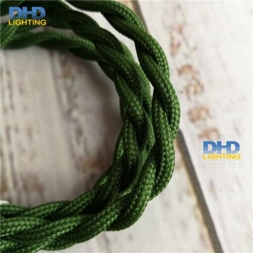 Free shipping 25meters/roll fabric cable vintage edison filament bulb DIY pendant cord 2*0.75 braided textile fabric wire
