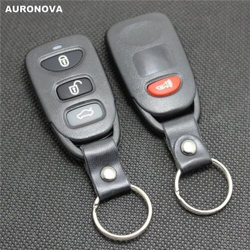 AURONOVA for Hyundai Remote Key Case 3+1 Red Buttons Replace Car Remote Shell Cover With Rubber Buttons