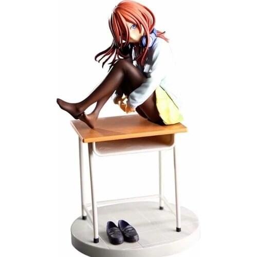 Anime Kotobukiya The Quintessential Quintuplets Miku Nakano 19CM PVC action figure toy Girl on the desk Collection Model Doll