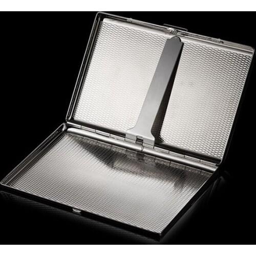 Pocket Female Stainless Steel Cigarette Case Box for 12pc Thin Cigarettes Metal Smoke Case Holder Smoking Tool Smoke Accessories