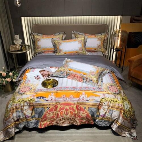 100 Long-Staple Cotton Bedding Four-Piece Set Satin Pony Double 1.8M Bedding