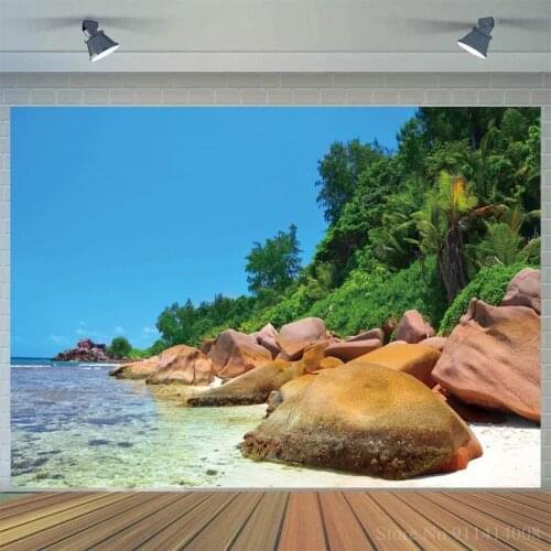 Summer Sand Beach Sea Sky Ocean Holiday Scenery Backdrop Photocall Baby Newborn Portrait Photography Background For Photo Studio