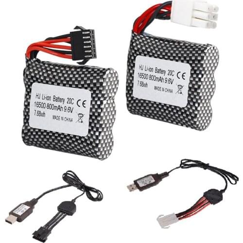 S911 S912 S9115 S9116 Original Battery 9.6v 800mAh Li-ion Battery/USB charger For RC Car RC Monster Truck EL6P Parts