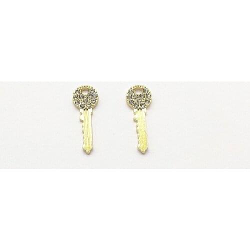 New arrival! 26x9mm 100pcs Rhinestone key shape charm for Hand Made Earrings DIY parts,Jewelry Findings & Components