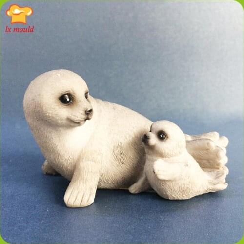 2019 new seal soap candle silicone mold mother and child silicone mold