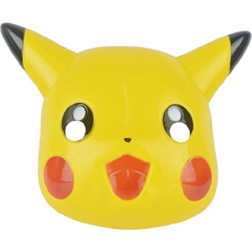 Pokemon Pikachu Mask Party Decoration Stage Performance Props Anime Cartoon Cute Model Toy Red Kids Toy Cosplay Gift Plastic