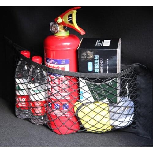 Grid Pocket Holder Car Accessories Trunk Storage Bag Mesh Net Auto Styling Luggage Sticker Interior Organizer Stuff Netting