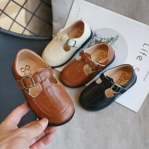 New Boys & Girls Solid Patent PU Leather Shoes Kids Student shoes Loafer with thick soft bottom Children Casual Shoes