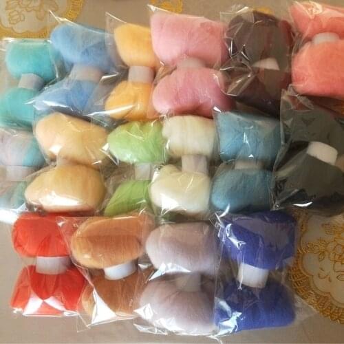 WFPFBEC wool for felting 160g diy wool crafa colors felt