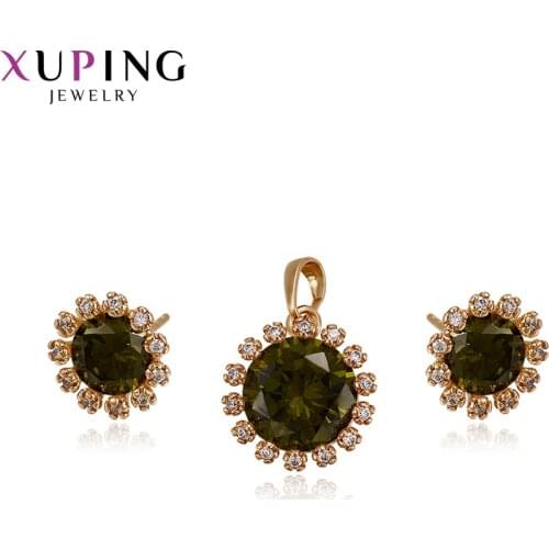 Xuping Fashion Jewelry Sets New Arrival Style High Quality Charm Jewelry for Women Girls Graduation Gifts 64195