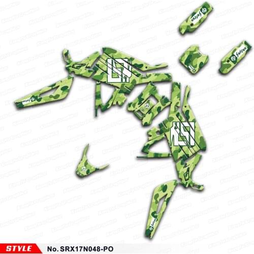 Aftermarket Camo Graphics Waterproof Stickers Kit for Sur-Ron Light Bee X S Electric Bike, Style No. SRX17N048-PO