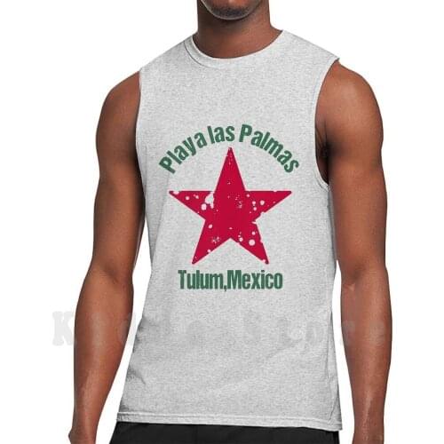 Tulum Playa Tank Tops Vest 100% Cotton Mexico Playa Del Carmen Isla Mujeres Riviera Maya El Chapo Sombrero Idea