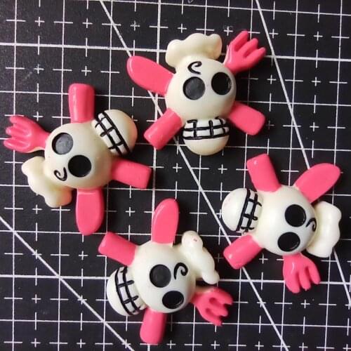 1pcs/lot resin flat back Simulation Skull 29mm Cabochons Scrapbooking Hair Bow Center DIY Christmas decration