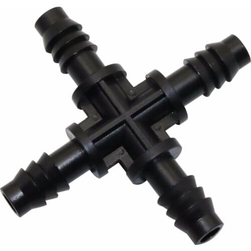 10 pcs 4-Way Garden hose splitter 8 / 11mm hose Connector Automatic watering Drip irrigation plastic Accessories
