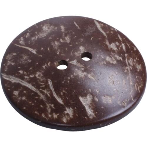 20PCs Coconut Shell Buttons Sewing Scrapbooking Brown Round 2 Holes 5cm Dia
