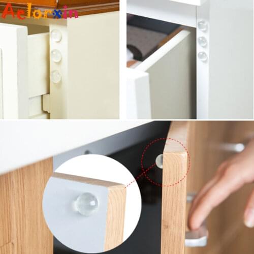 24Pcs/Lot Transparent Silica Gel Baby Safety Child Protection Shock Absorbers Security Prevent Collision Door Stoppers Drawer