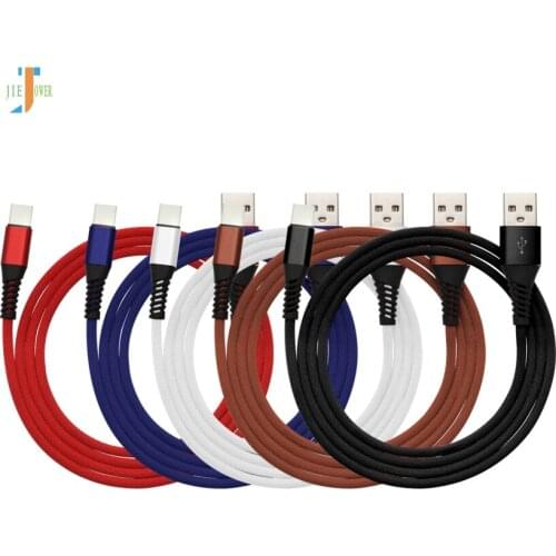 300pcs/lot USB Type C Cable Nylon Braided Fast Charging USB C Cable Type-c Data Cord Charger for Samsung S9 Huawei P20 Xiaomi