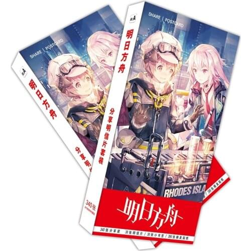 340 Pcs/Set Arknights Game Postcard Cartoon Figure Greeting Card Message Card Gift Stationery