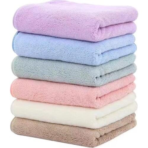 35*75cm+70*140cm Bath towel set LREA 1pc bath towel+1pc face towel set Coral fleece Fast absorbing water beach towels