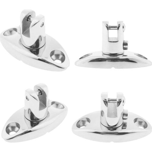 4x Heavy Duty Stainless Steel Boat Bimini Top Swivel Deck Hinge