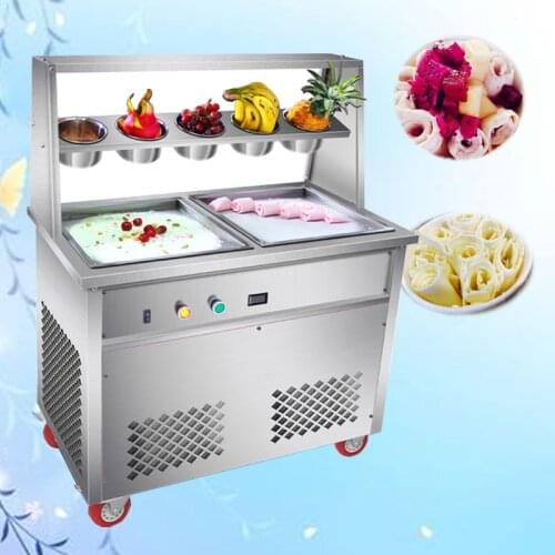 2020 commercial household outdoor stainless steel thai style fried ice cream machine yogurt ice cream roll machine