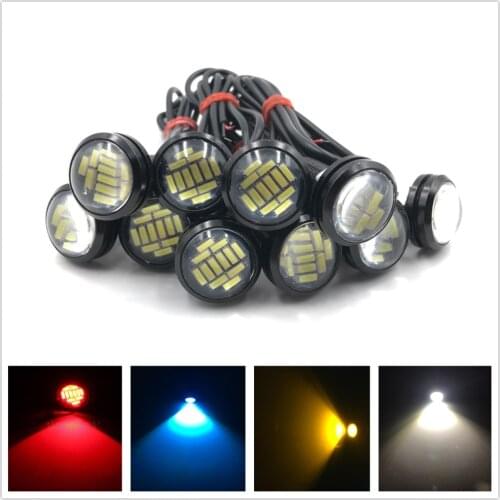 White Amber Blue Red 12V 15W 23mm Eagle Eye LED Daytime Running DRL Backup Light Car Rock Lamp