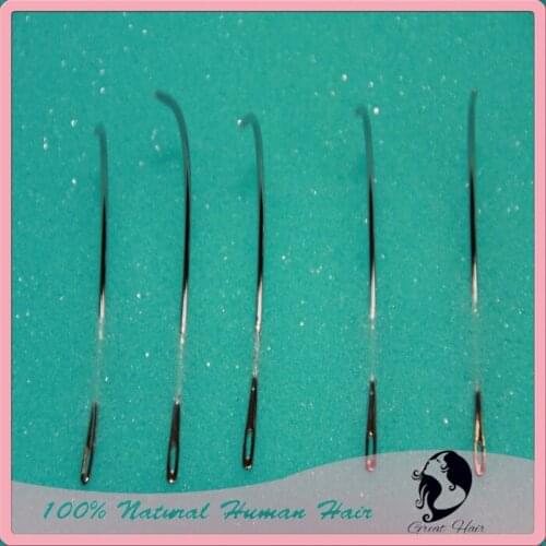 Free Shipping Hair Weft Stainless steel Needle 144pcs C Type Needle of Weaving / Human Hair Weft Extension Weaving Tools