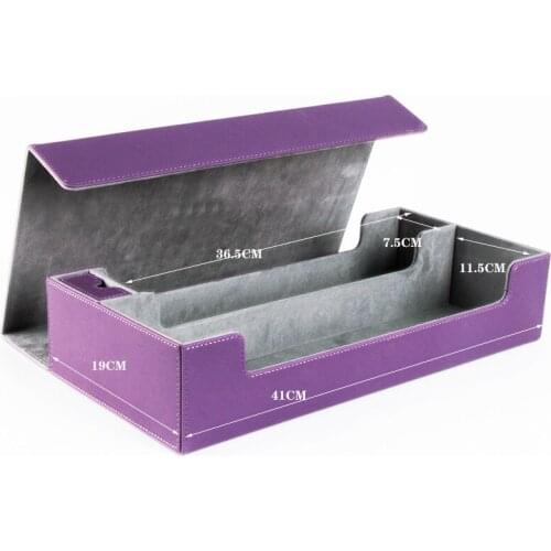 Large Purple Card Case Deck Box Storage Box For Board Game Cards MTG/TCG/PKM/PTCG/YGO Yugioh Can Hold 550+ Cards