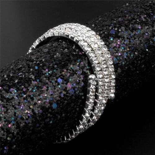 JUCHAO Crystal Wrapped Bracelet Women Wedding Elegant Jewelry 2019