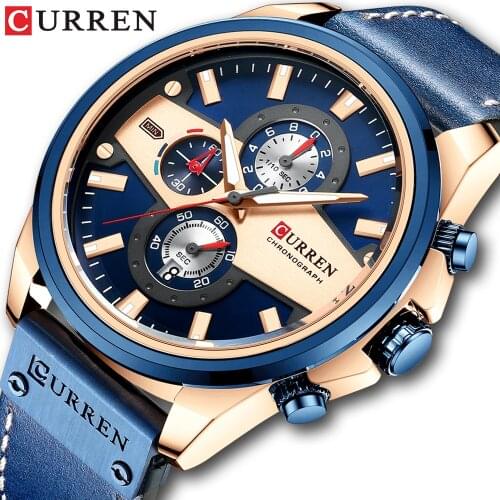 CURREN Watches Men Luxury Brand Quartz Watch Fashion Chronograph Watch Reloj Hombre Sport Clock Male Hour Relogio Masculino 2021
