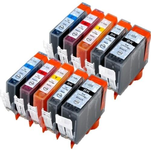 10 pcs PGI 525 CLI 526 ink cartridge For canon PIXMA IP4850 IP4950 IX6550 MG5150 MG5250 MG5350 MX715 MX885 MX895 Printer