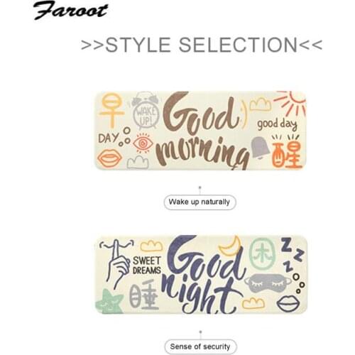 Household Berber Fleece Bedside Rug Creative Letter Pattern Thickened Rectangular Sofa Non-slip Floor Mat for Bedroom